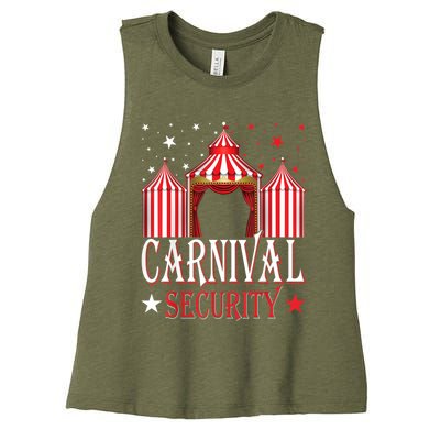 Carnival Security Circus Theme Amusement Park Carnival Party Women's Racerback Cropped Tank