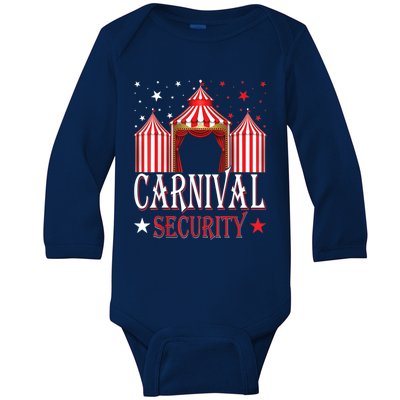 Carnival Security Circus Theme Amusement Park Carnival Party Baby Long Sleeve Bodysuit