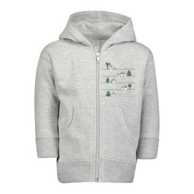 Christmas Snowman Toddler Zip Fleece Hoodie