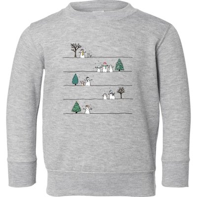 Christmas Snowman Toddler Sweatshirt