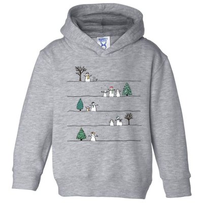 Christmas Snowman Toddler Hoodie