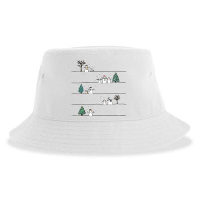 Christmas Snowman Sustainable Bucket Hat