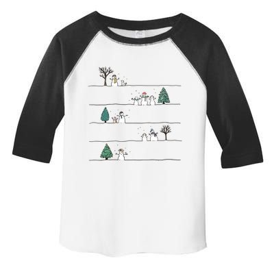 Christmas Snowman Toddler Fine Jersey T-Shirt