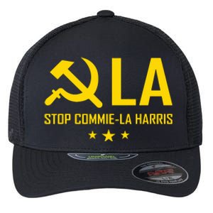 Commiela Stop Commiela Harris Stop Kamala Trump 2024 Flexfit Unipanel Trucker Cap