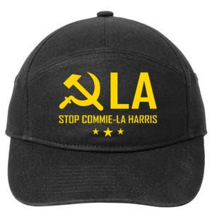 Commiela Stop Commiela Harris Stop Kamala Trump 2024 7-Panel Snapback Hat