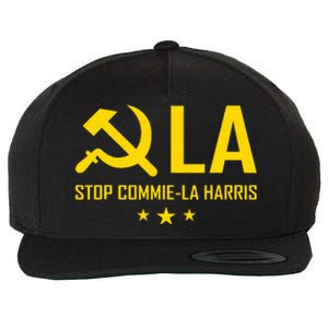 Commiela Stop Commiela Harris Stop Kamala Trump 2024 Wool Snapback Cap