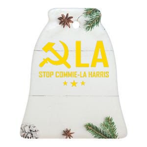 Commiela Stop Commiela Harris Stop Kamala Trump 2024 Ceramic Bell Ornament