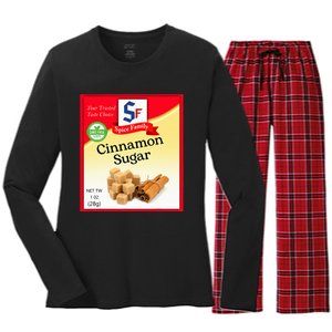 Cinnamon Sugar Condiment Holiday Spice Group Costumes Women's Long Sleeve Flannel Pajama Set 