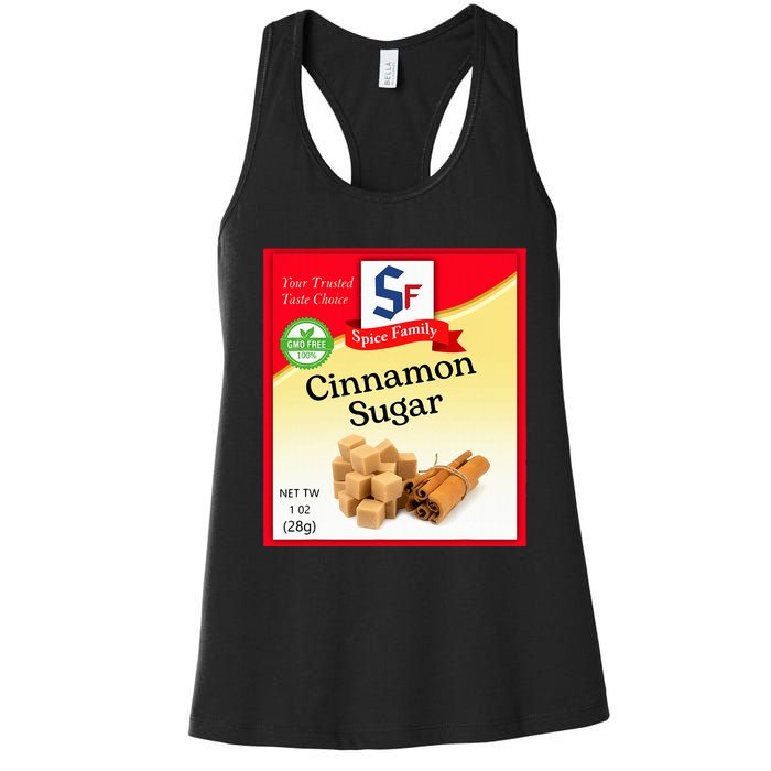 Cinnamon Sugar Condiment Holiday Spice Group Costumes Women's Racerback Tank