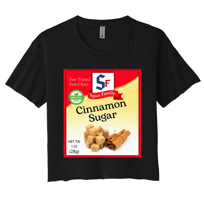 Cinnamon Sugar Condiment Holiday Spice Group Costumes Women's Crop Top Tee