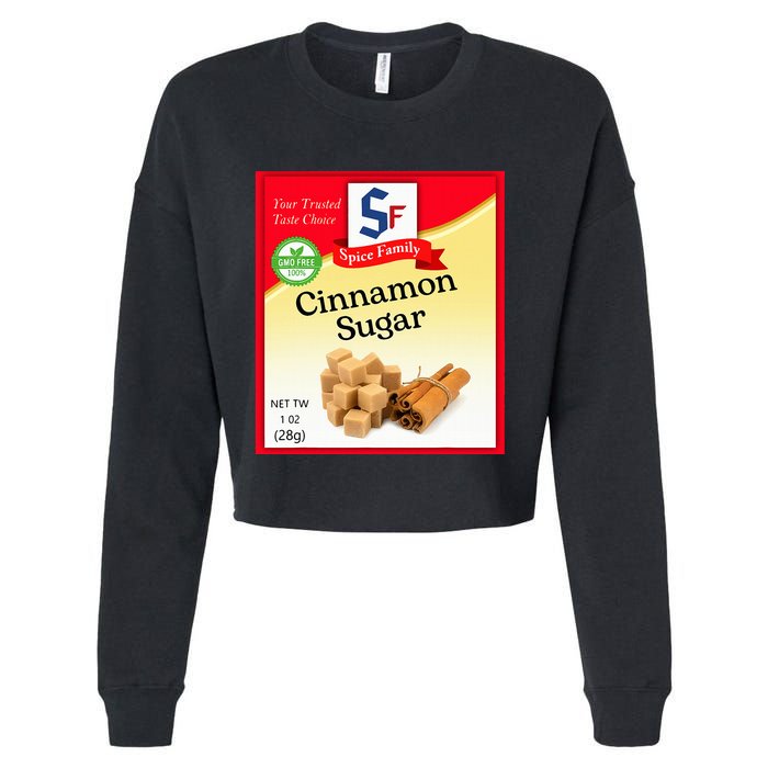 Cinnamon Sugar Condiment Holiday Spice Group Costumes Cropped Pullover Crew