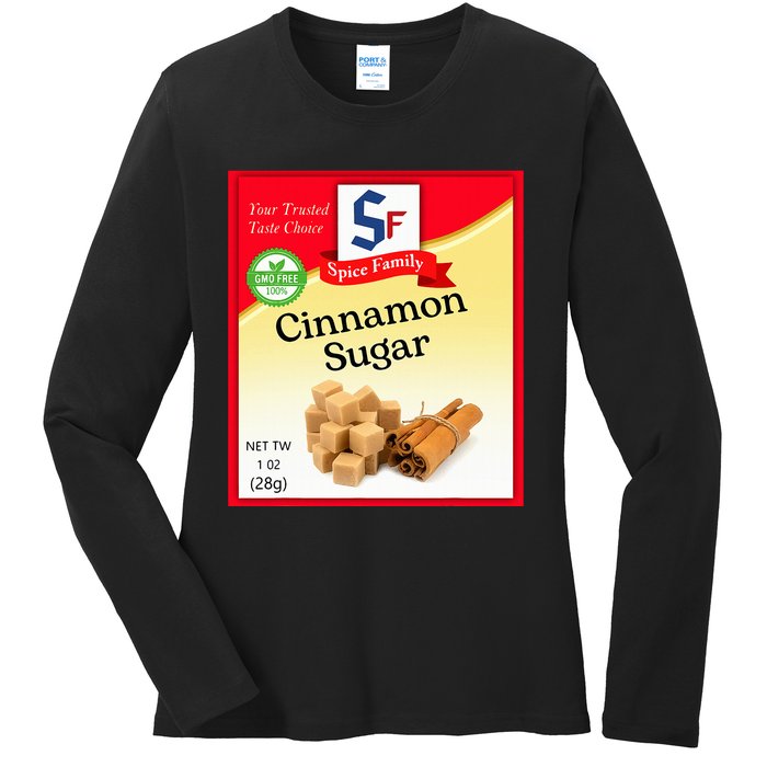 Cinnamon Sugar Condiment Holiday Spice Group Costumes Ladies Long Sleeve Shirt