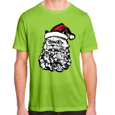 Cat Santa Claus Hat Christmas Adult ChromaSoft Performance T-Shirt