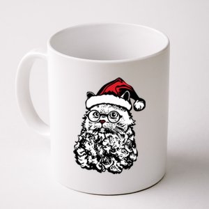 Cat Santa Claus Hat Christmas Coffee Mug