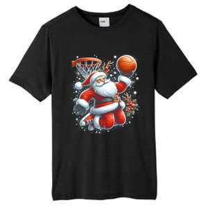 Christmas Santa Claus Basketball Funny Pajama Xmas Gift Tall Fusion ChromaSoft Performance T-Shirt