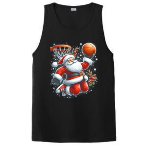 Christmas Santa Claus Basketball Funny Pajama Xmas Gift PosiCharge Competitor Tank