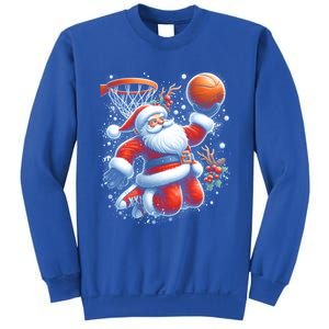 Christmas Santa Claus Basketball Funny Pajama Xmas Gift Sweatshirt