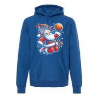 Christmas Santa Claus Basketball Funny Pajama Xmas Gift Premium Hoodie