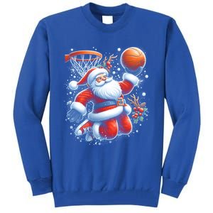 Christmas Santa Claus Basketball Funny Pajama Xmas Gift Tall Sweatshirt