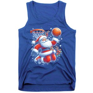 Christmas Santa Claus Basketball Funny Pajama Xmas Gift Tank Top