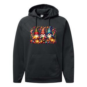 Christmas Shirts Christmas Gnome Performance Fleece Hoodie