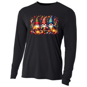 Christmas Shirts Christmas Gnome Cooling Performance Long Sleeve Crew