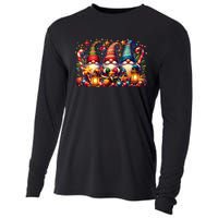 Christmas Shirts Christmas Gnome Cooling Performance Long Sleeve Crew