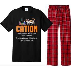 Cation Science Cat Definition Chemistry Student Teacher Meaningful Gift Pajama Set