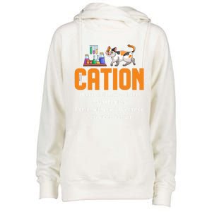 Cation Science Cat Definition Chemistry Student Teacher Meaningful Gift Womens Funnel Neck Pullover Hood