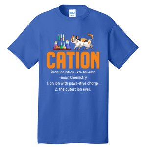 Cation Science Cat Definition Chemistry Student Teacher Meaningful Gift Tall T-Shirt