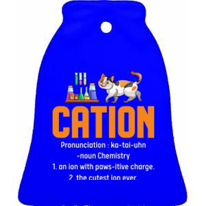 Cation Science Cat Definition Chemistry Student Teacher Meaningful Gift Ceramic Bell Ornament