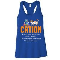 Cation Science Cat Definition Chemistry Student Teacher Meaningful Gift Women's Racerback Tank