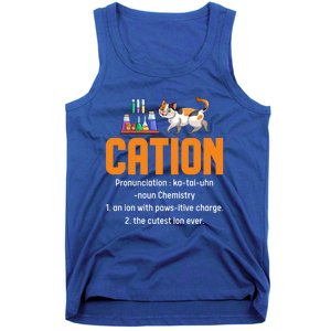 Cation Science Cat Definition Chemistry Student Teacher Meaningful Gift Tank Top