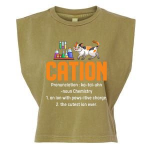 Cation Science Cat Definition Chemistry Student Teacher Meaningful Gift Garment-Dyed Women's Muscle Tee