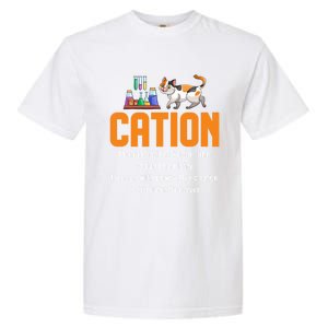 Cation Science Cat Definition Chemistry Student Teacher Meaningful Gift Garment-Dyed Heavyweight T-Shirt