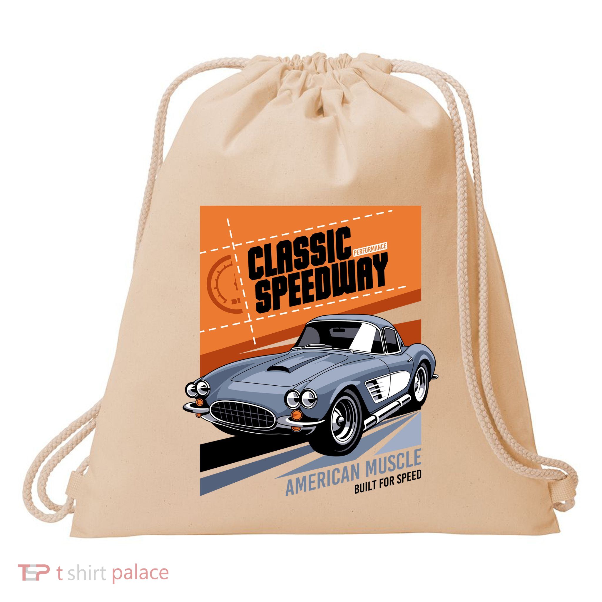 Classic Speedway Drawstring Bag