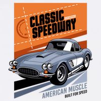 Classic Speedway Golf Towel