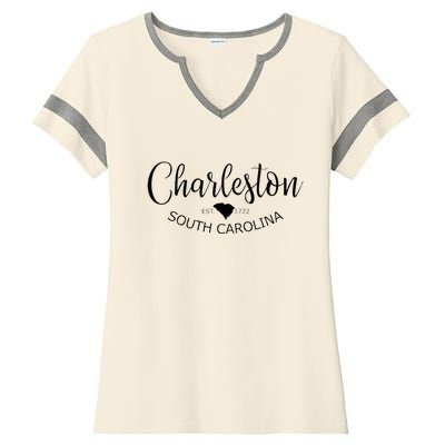 Charleston South Carolina Apparel Charleston SC US City Ladies Halftime Notch Neck Tee