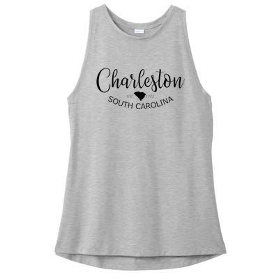 Charleston South Carolina Apparel Charleston SC US City Ladies PosiCharge Tri-Blend Wicking Tank