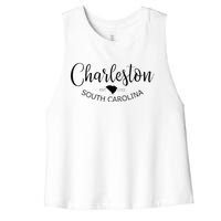 Charleston South Carolina Apparel Charleston SC US City Women's Racerback Cropped Tank