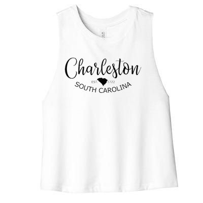 Charleston South Carolina Apparel Charleston SC US City Women's Racerback Cropped Tank