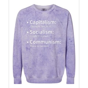 Capitalism Socialism Communism Libertarian Economics Freedom Colorblast Crewneck Sweatshirt