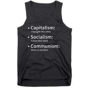 Capitalism Socialism Communism Libertarian Economics Freedom Tank Top