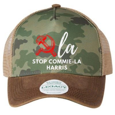 Commiela Stop Commiela Harris Stop Kamala Trump 2024 Legacy Tie Dye Trucker Hat