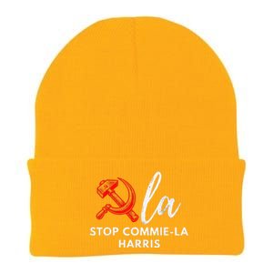 Commiela Stop Commiela Harris Stop Kamala Trump 2024 Knit Cap Winter Beanie