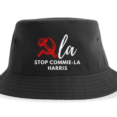 Commiela Stop Commiela Harris Stop Kamala Trump 2024 Sustainable Bucket Hat