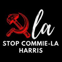 Commiela Stop Commiela Harris Stop Kamala Trump 2024 7-Panel Snapback Hat