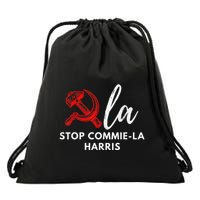 Commiela Stop Commiela Harris Stop Kamala Trump 2024 Drawstring Bag