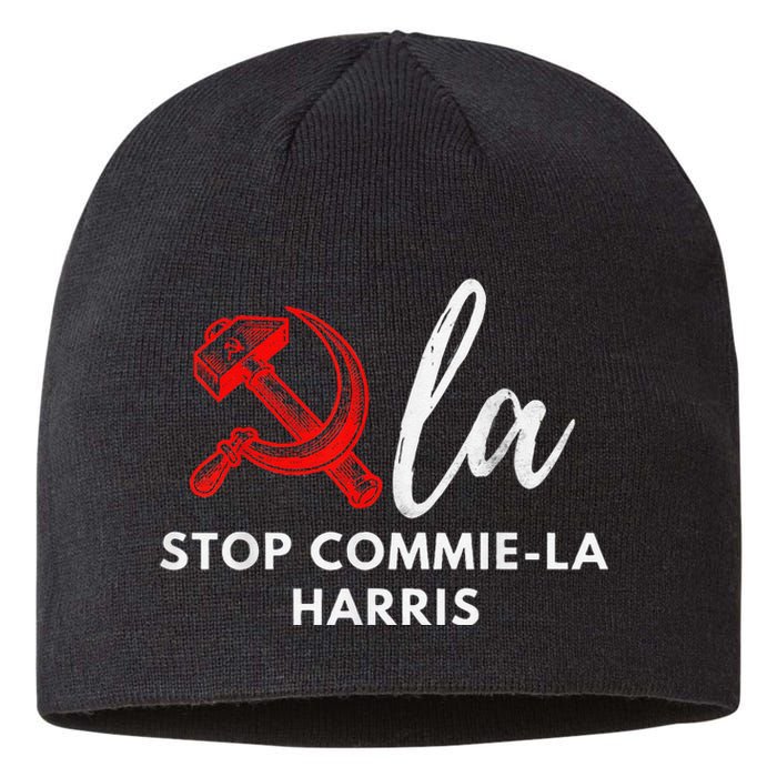 Commiela Stop Commiela Harris Stop Kamala Trump 2024 Sustainable Beanie