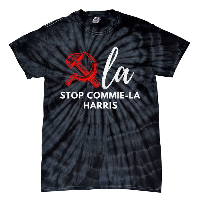 Commiela Stop Commiela Harris Stop Kamala Trump 2024 Tie-Dye T-Shirt